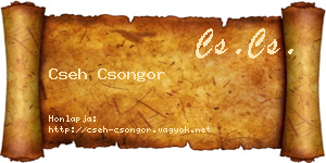 Cseh Csongor névjegykártya