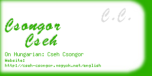 csongor cseh business card